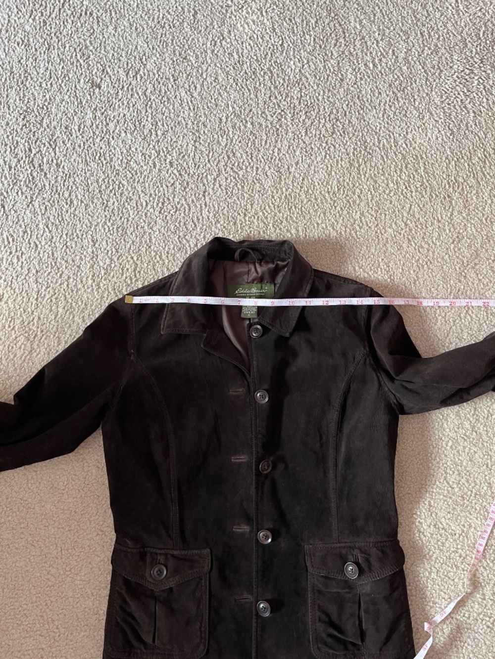 Eddie Bauer Women's Brown Suede Jacket Size Small - Picture 8 of 10